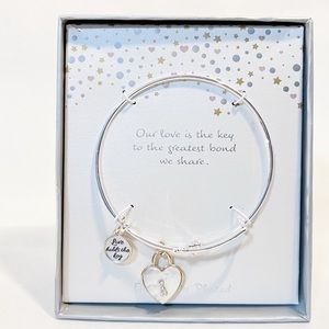 Love Holds the Key Adjustable Bracelet Silver tone Perfect Gift